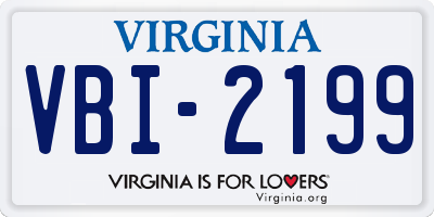 VA license plate VBI2199