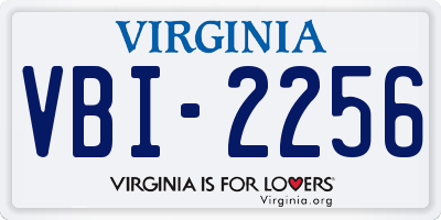 VA license plate VBI2256
