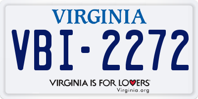 VA license plate VBI2272