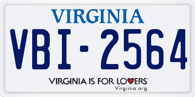 VA license plate VBI2564