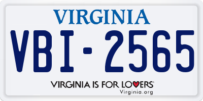 VA license plate VBI2565