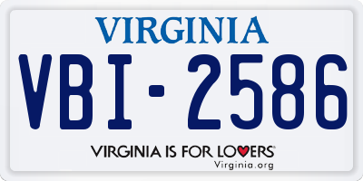 VA license plate VBI2586
