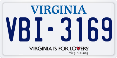 VA license plate VBI3169