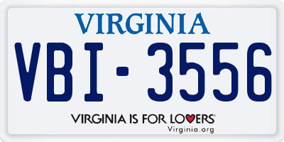 VA license plate VBI3556