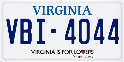 VA license plate VBI4044