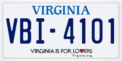 VA license plate VBI4101