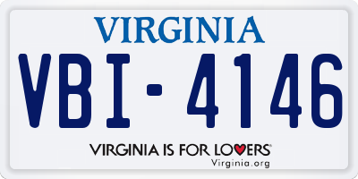 VA license plate VBI4146