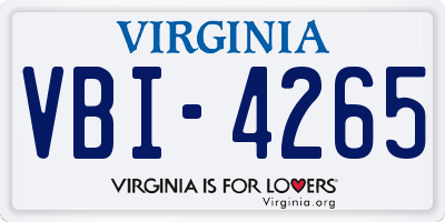 VA license plate VBI4265