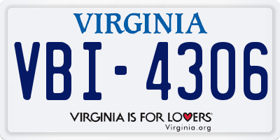 VA license plate VBI4306
