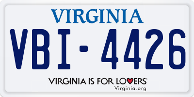 VA license plate VBI4426