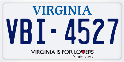 VA license plate VBI4527
