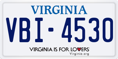 VA license plate VBI4530
