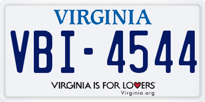 VA license plate VBI4544