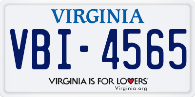 VA license plate VBI4565