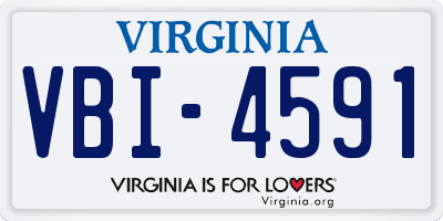 VA license plate VBI4591