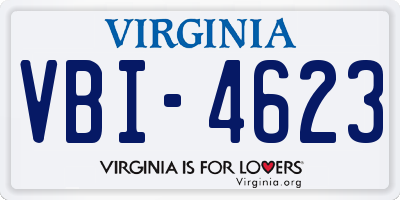 VA license plate VBI4623