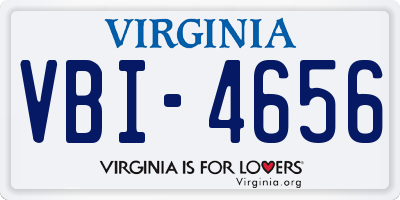 VA license plate VBI4656