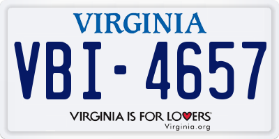 VA license plate VBI4657