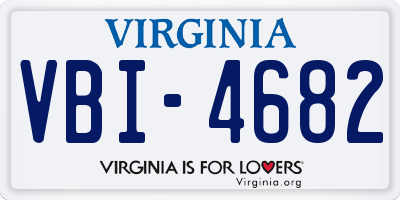 VA license plate VBI4682