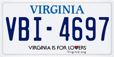 VA license plate VBI4697
