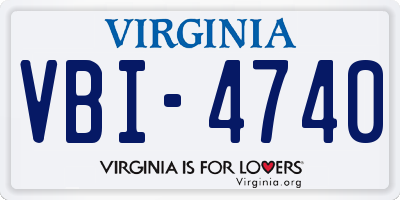 VA license plate VBI4740