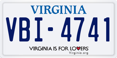 VA license plate VBI4741