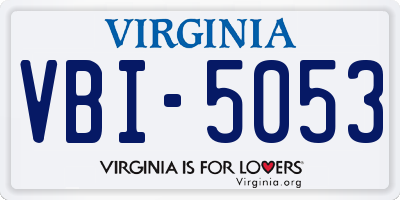 VA license plate VBI5053