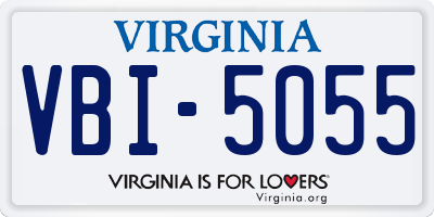 VA license plate VBI5055