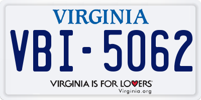 VA license plate VBI5062