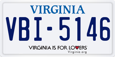 VA license plate VBI5146