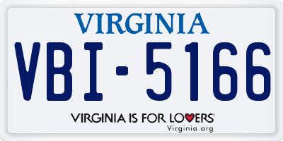 VA license plate VBI5166