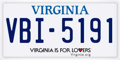 VA license plate VBI5191