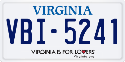 VA license plate VBI5241