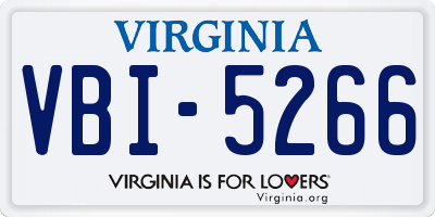 VA license plate VBI5266