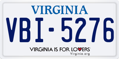 VA license plate VBI5276