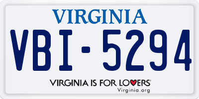 VA license plate VBI5294