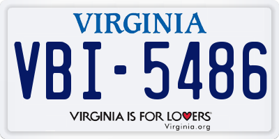 VA license plate VBI5486
