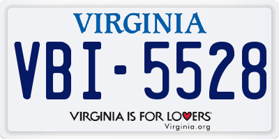 VA license plate VBI5528