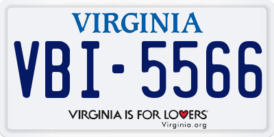 VA license plate VBI5566