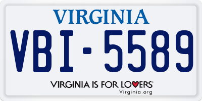 VA license plate VBI5589
