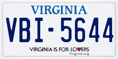 VA license plate VBI5644