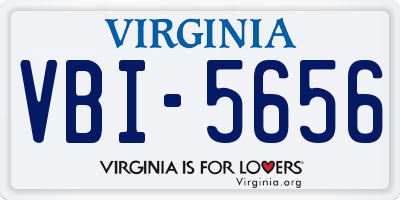 VA license plate VBI5656