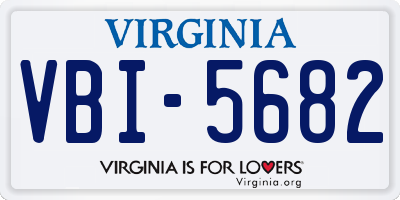 VA license plate VBI5682