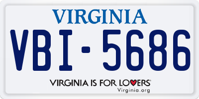 VA license plate VBI5686