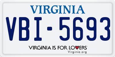 VA license plate VBI5693