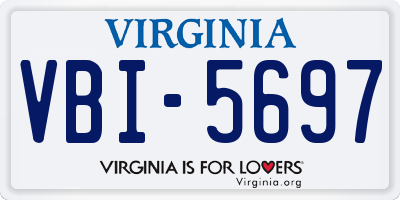 VA license plate VBI5697