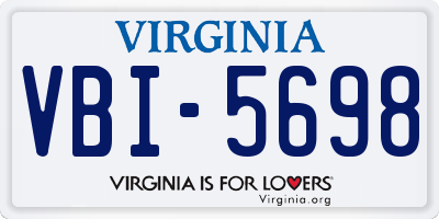 VA license plate VBI5698
