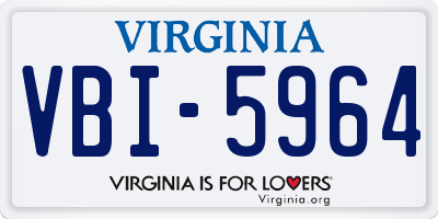 VA license plate VBI5964