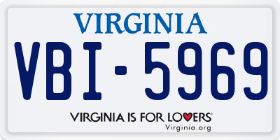 VA license plate VBI5969