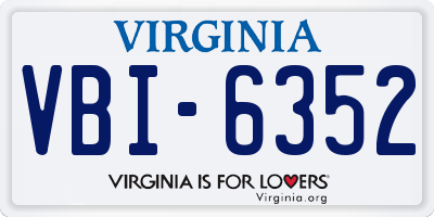 VA license plate VBI6352